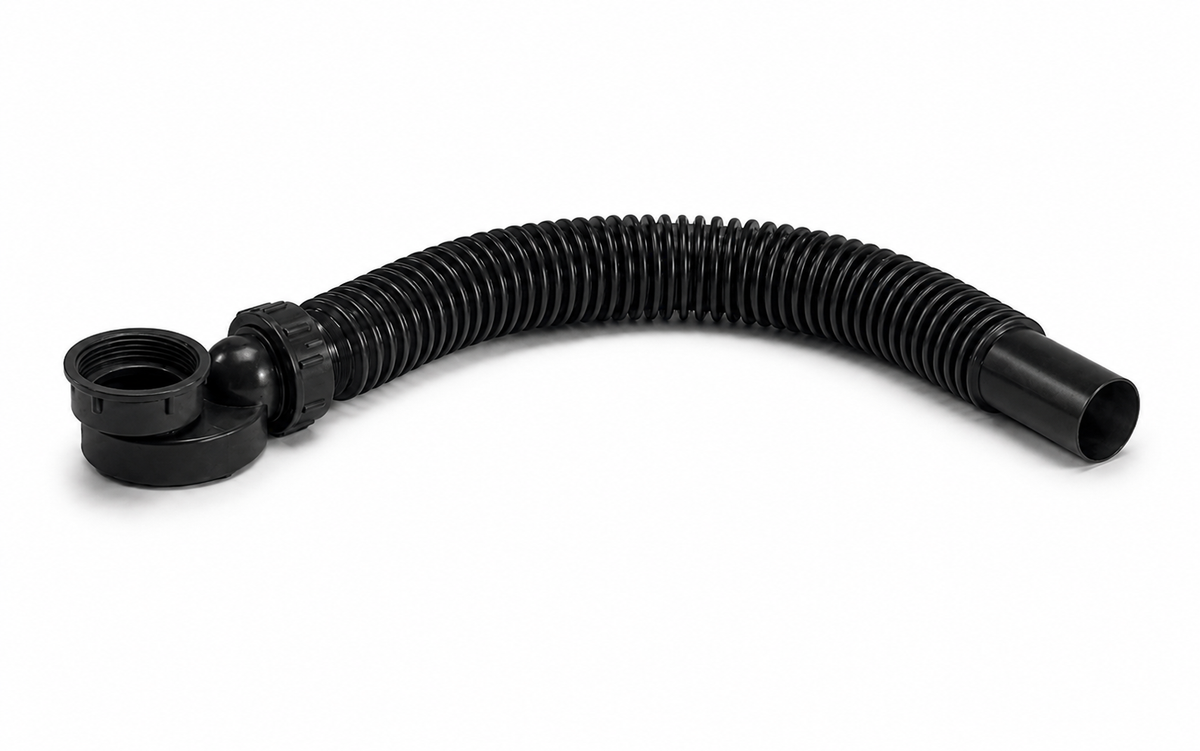 Ahti Bath Waste Pipe 1¾ without overflow — Black